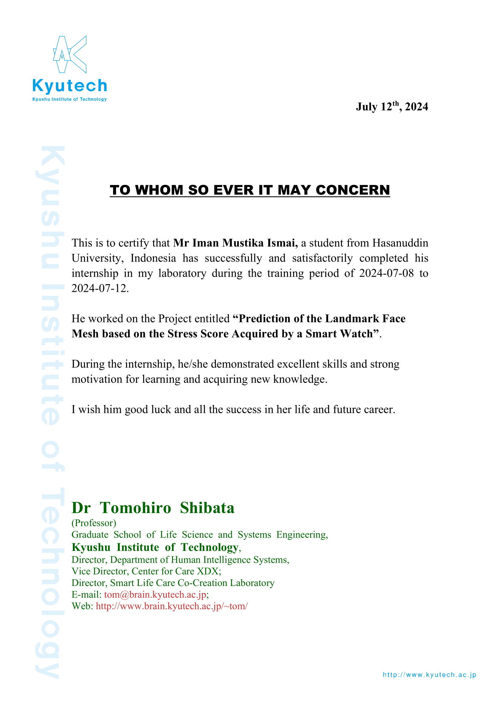 Internship Certificate